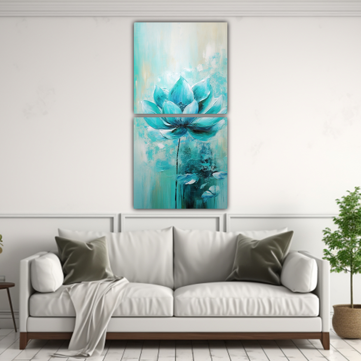PINTURA EN BASTIDOR MODERNA BELLEZA NATURAL CON 30X60 CM - 2