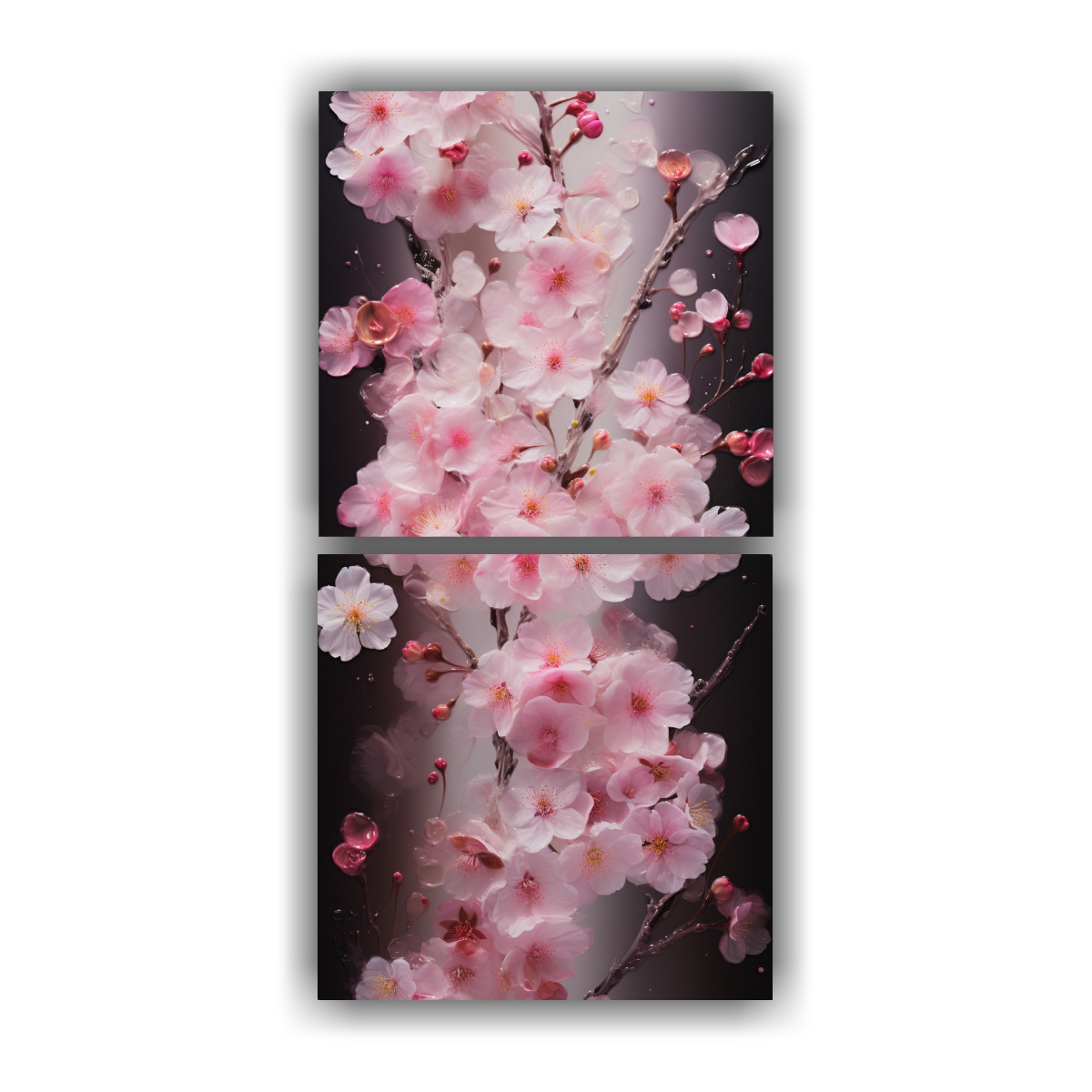 CUADRO LUMINOSA DE LOS EFÍMEROS CEREZOS EN FLOR 60X120 CM - 1