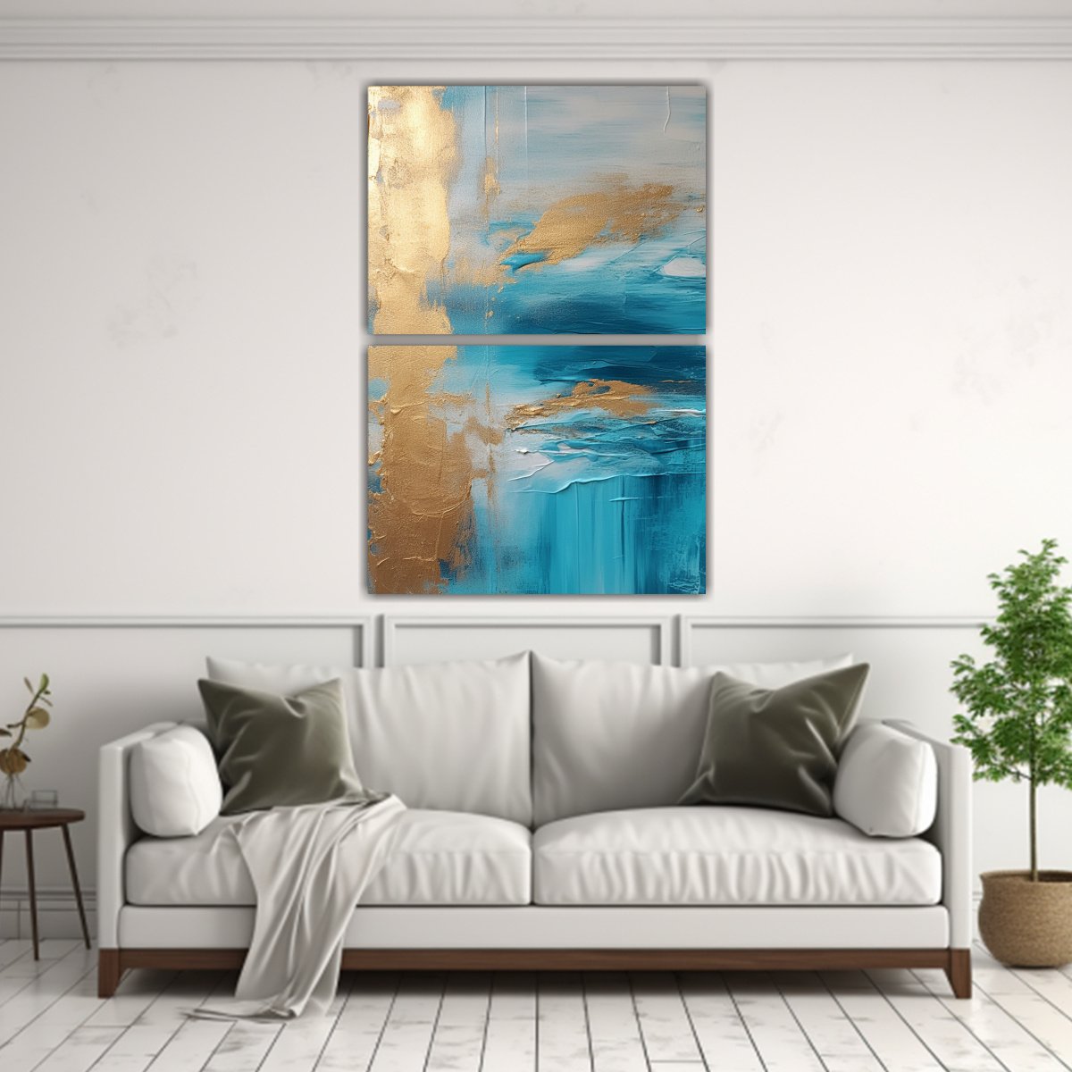 PINTURAS DECORATIVAS DE SET 2 ARTES CONCEPTO 45X60 CM - 2