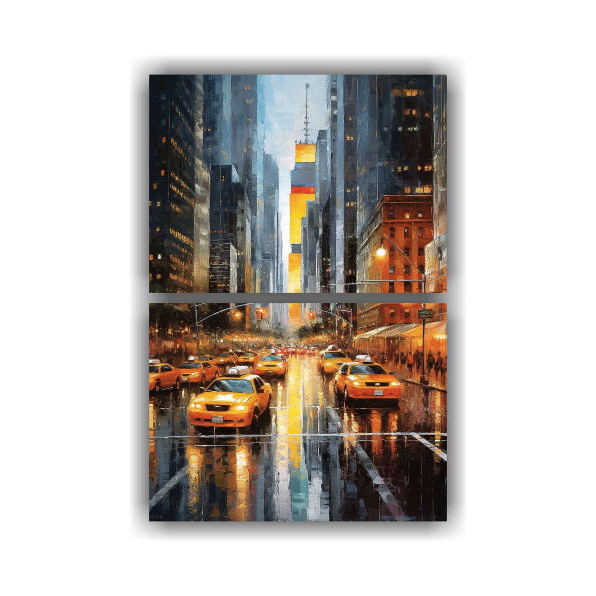 ARTE LIENZO EXPRESIÓN LINEAL NUEVA YORK PAISAJE 40X60 CM - 1