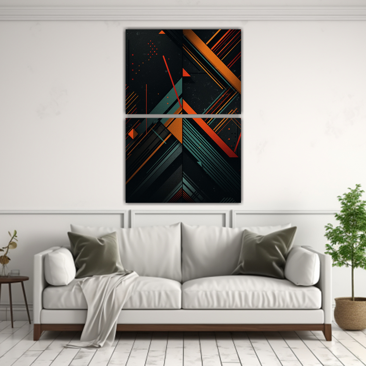 PINTURAS DECORATIVAS ESTILO GEOMÉTRICO 75X100 CM - 2