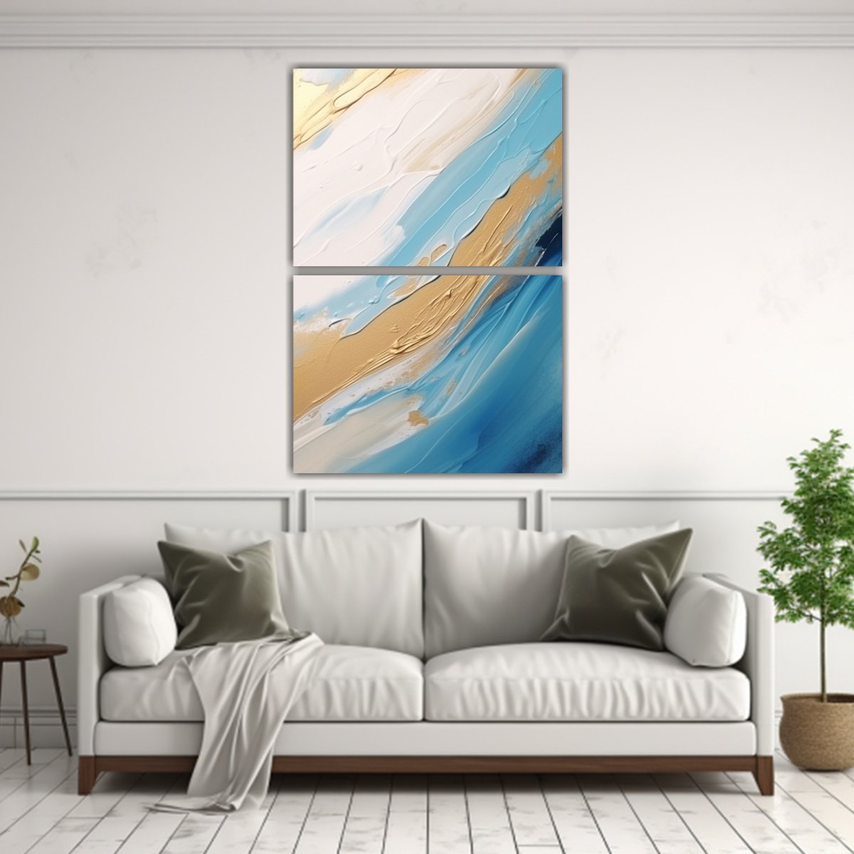 ARMONÍA: ARTE DE PARED ACUARELA, DECORACIÓN 80X120 CM - 2