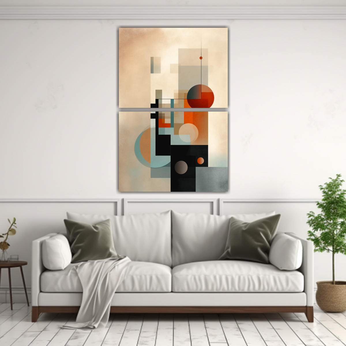 CONJUNTO 2 LIENZOS TELA SUBLIMADA ARTE GRÁFICO 120X160 CM - 2
