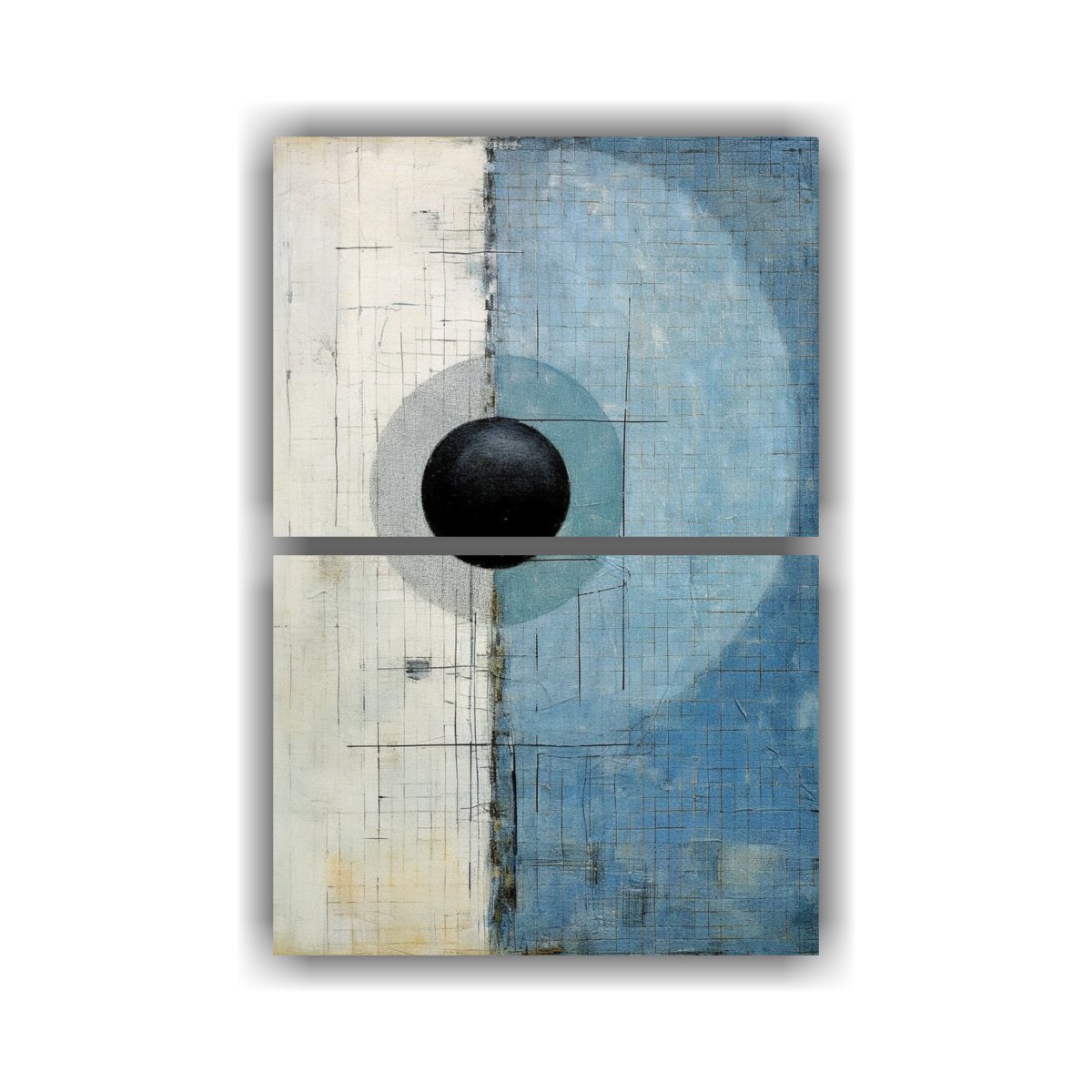 CUADRO DECORATIVO PERSONALIDAD AZUL CON CÍRCULO 50X80 CM - 1