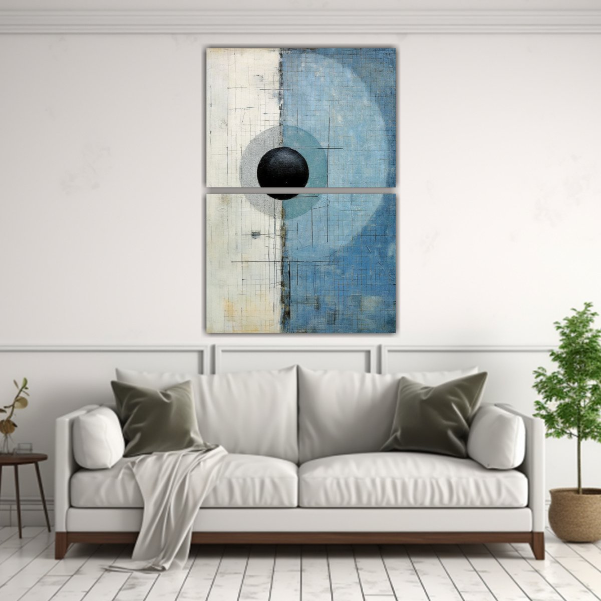 CUADRO DECORATIVO PERSONALIDAD AZUL CON CÍRCULO 50X80 CM - 2
