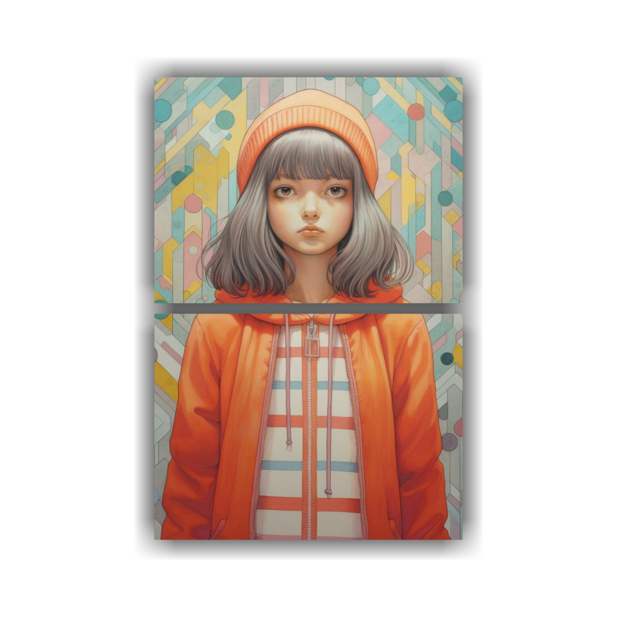 LIENZOS TELA SUBLIMADA LLAMATIVO THE MANGA GIRL 40X60 CM - 1