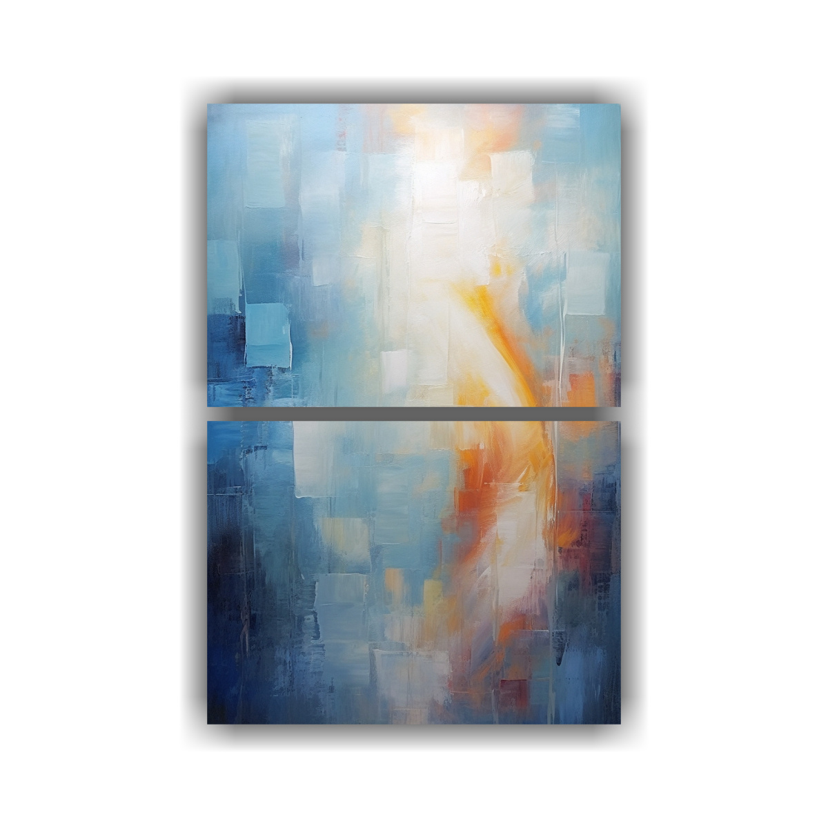 PINTURA AL ÓLEO VINTAGE ABSTRACTA CON TRAZOS 120X160 CM - 1