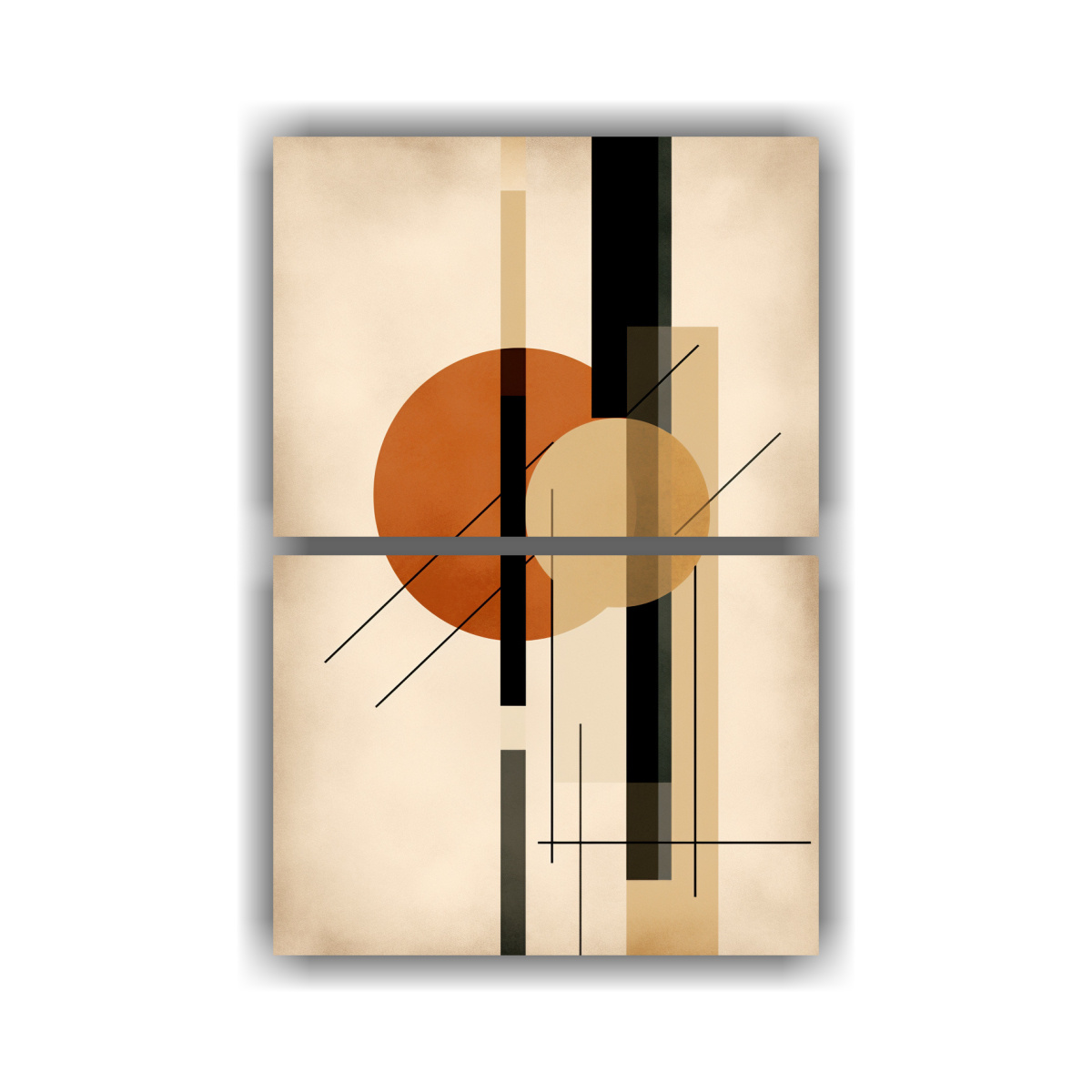 PINTURAS DECORATIVAS DE COMPOSICIÓN DINÁMICA 120X160 CM - 1