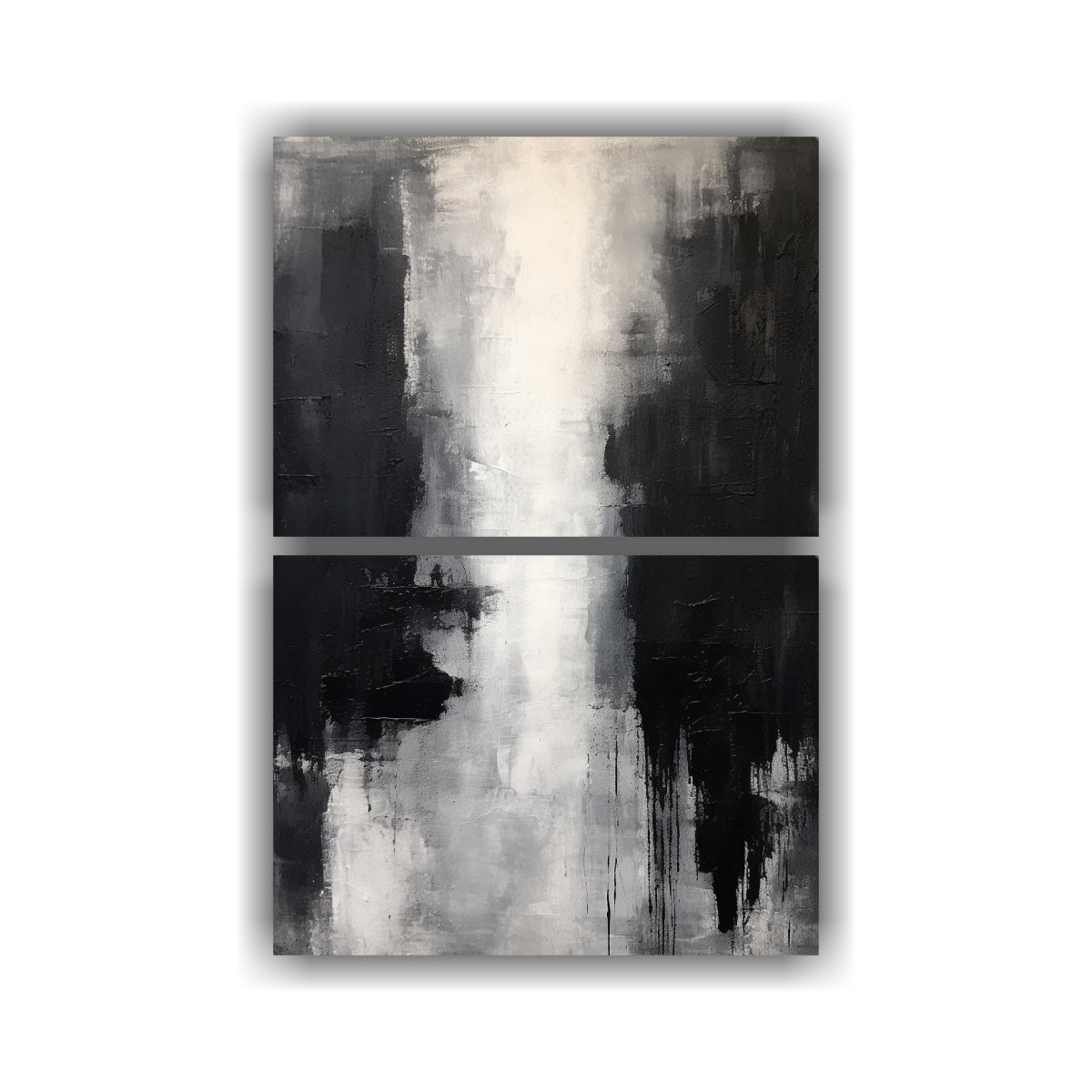DÍPTICO ARTE MODERNO ABSTRACTO COMPOSICIÓN DE 45X60 CM - 1