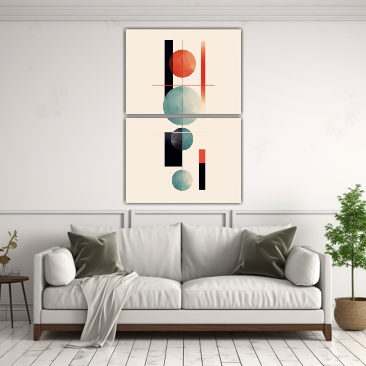 PINTURAS DECORATIVAS EN BASTIDOR CON FORMAS 75X100 CM - 2