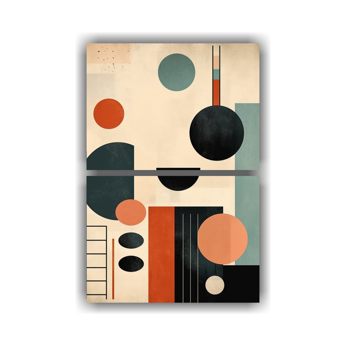 PINTURAS ABSTRACTAS MINIMALISTAS CON FORMAS 80X120 CM - 1