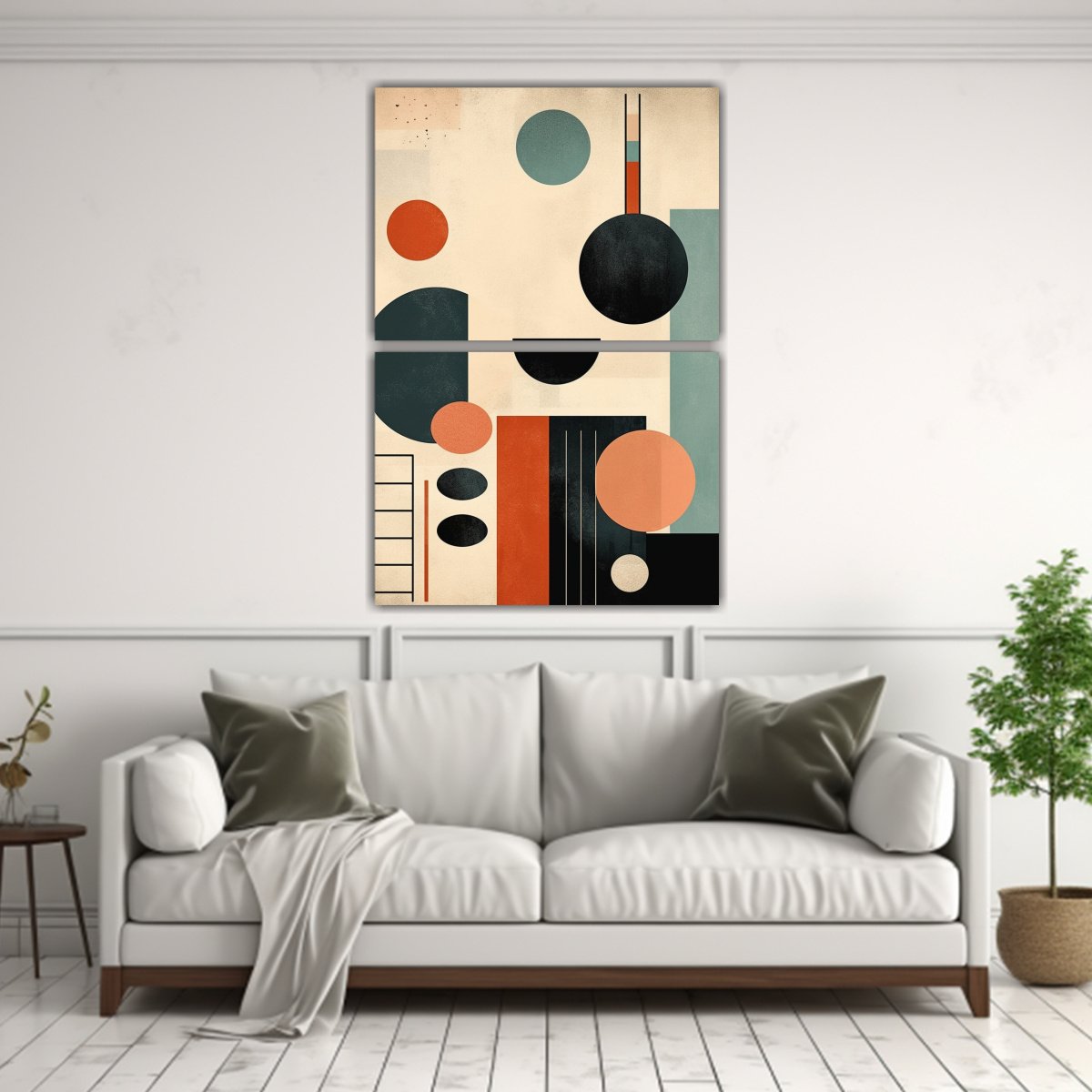 PINTURAS ABSTRACTAS MINIMALISTAS CON FORMAS 80X120 CM - 2