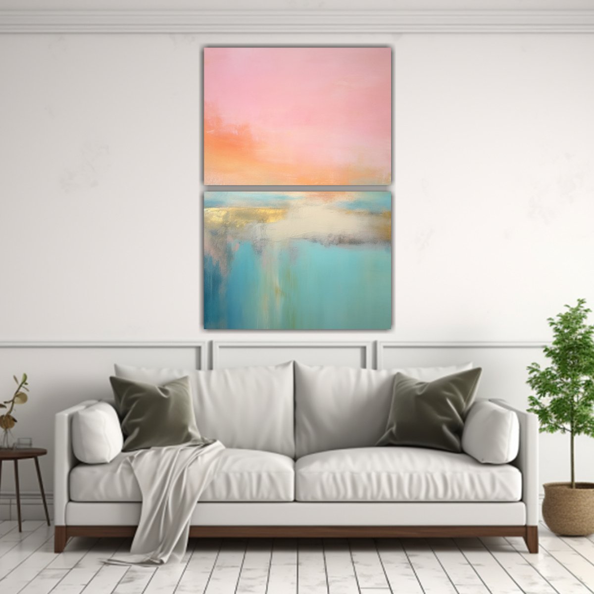 PINTURA ABSTRACTA MINIMALISTA INSPIRADA EN EL 30X40 CM - 2