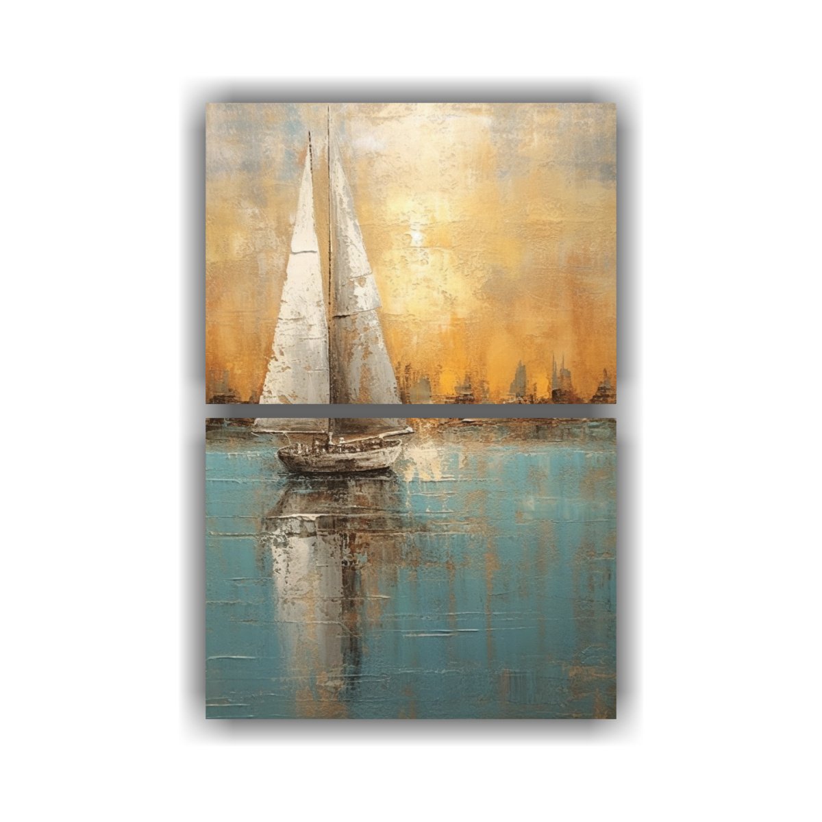 SET 2 PINTURAS MODERNAS PARA INTERIORES EN 120X160 CM - 1