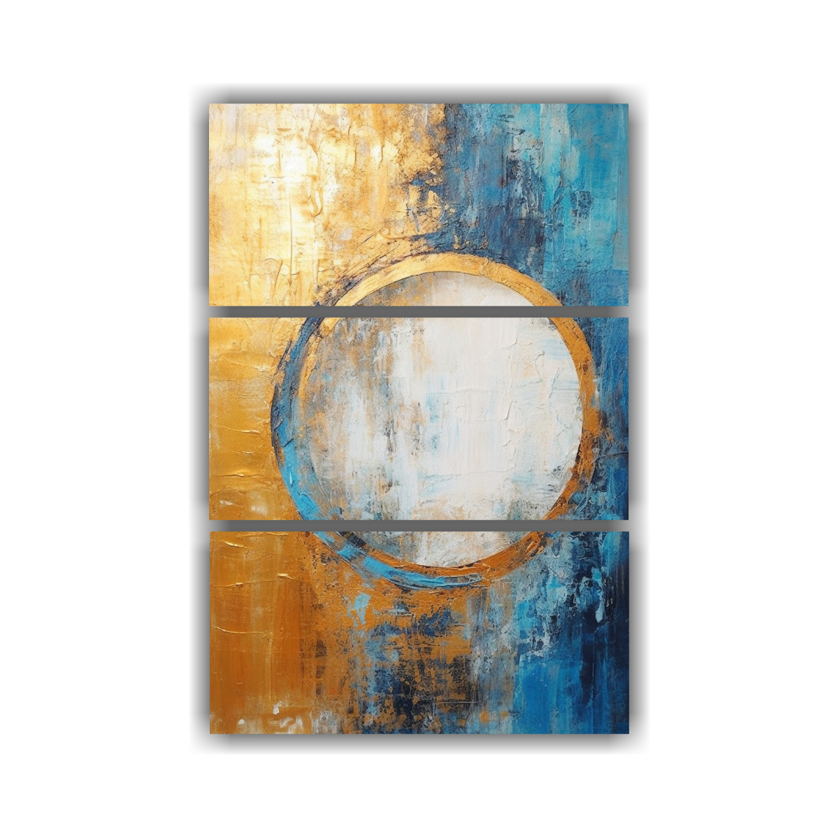 CUADRO DECORATIVO CÍRCULO AZUL EN LIENZO DE ALTA 70X105 CM - 1