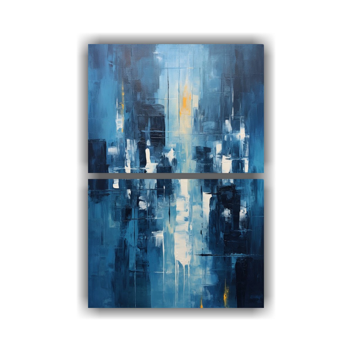 CUADROS MODERNOS ABSTRACTOS AZUL ÓLEO SOBRE 60X80 CM - 1