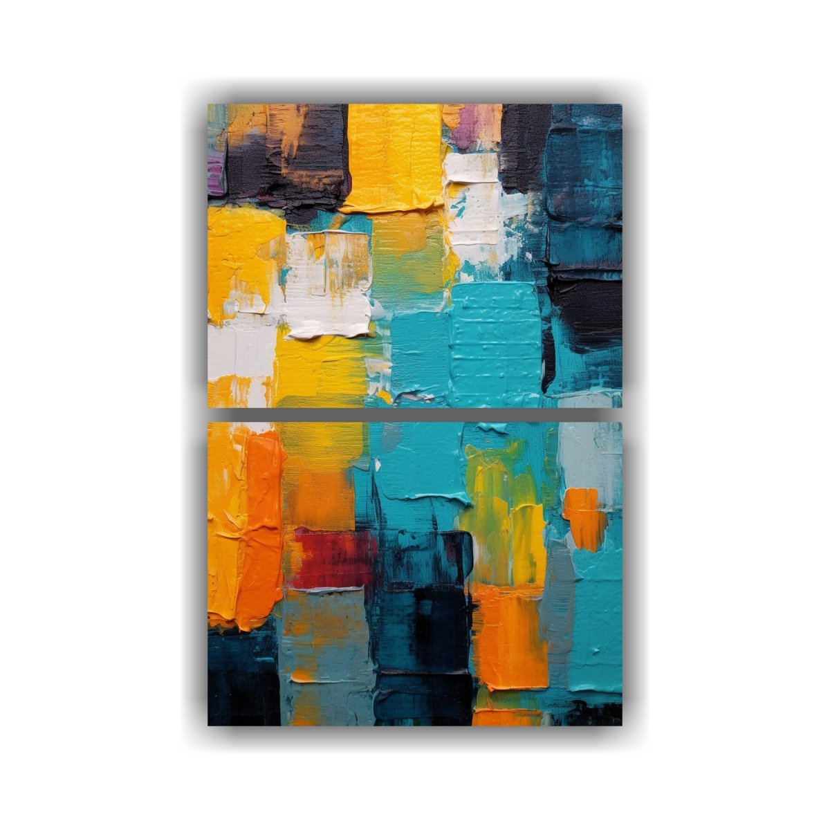 PINTURAS DECORATIVAS MULTICOLOR DE DISEÑO CALMA 40X60 CM - 1