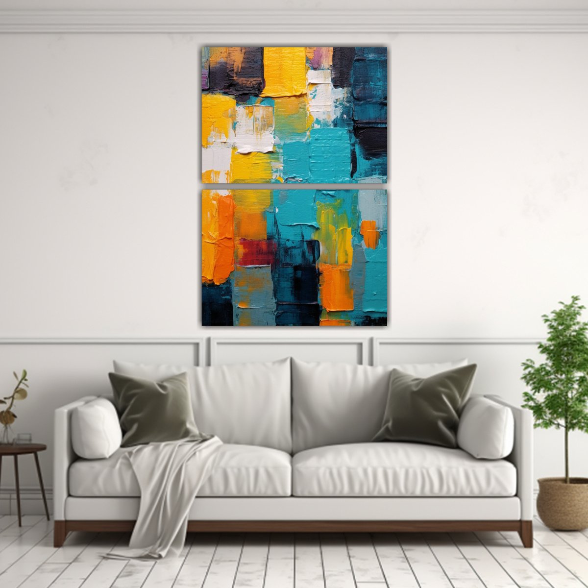 PINTURAS DECORATIVAS MULTICOLOR DE DISEÑO CALMA 40X60 CM - 2