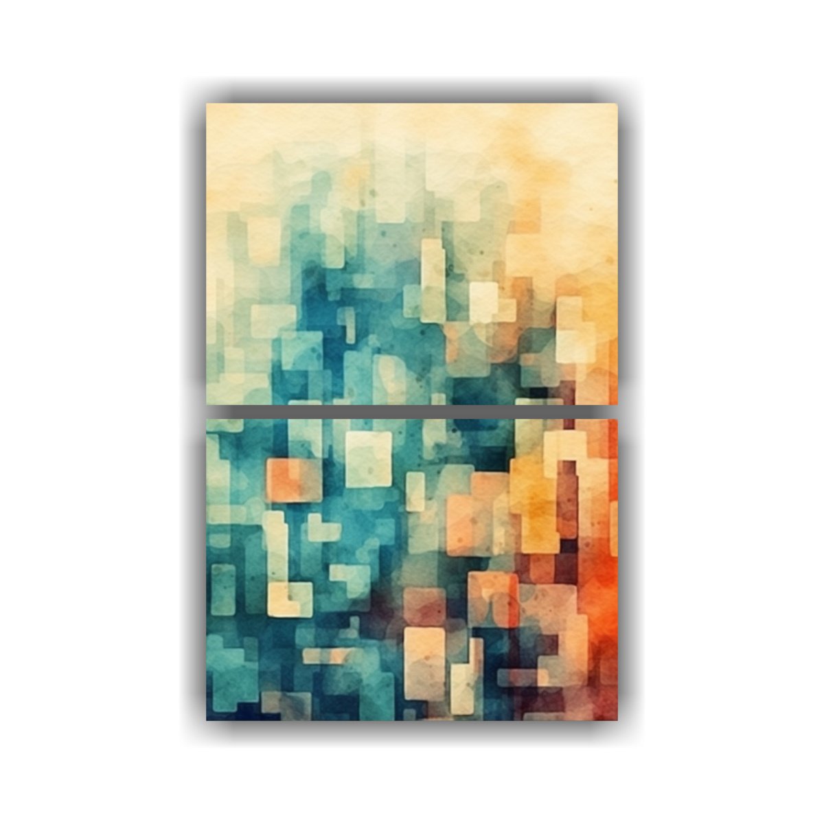 ARTE PARED EXPRESIÓN CALIDEZ ACUARELA VINTAGE 30X40 CM - 1