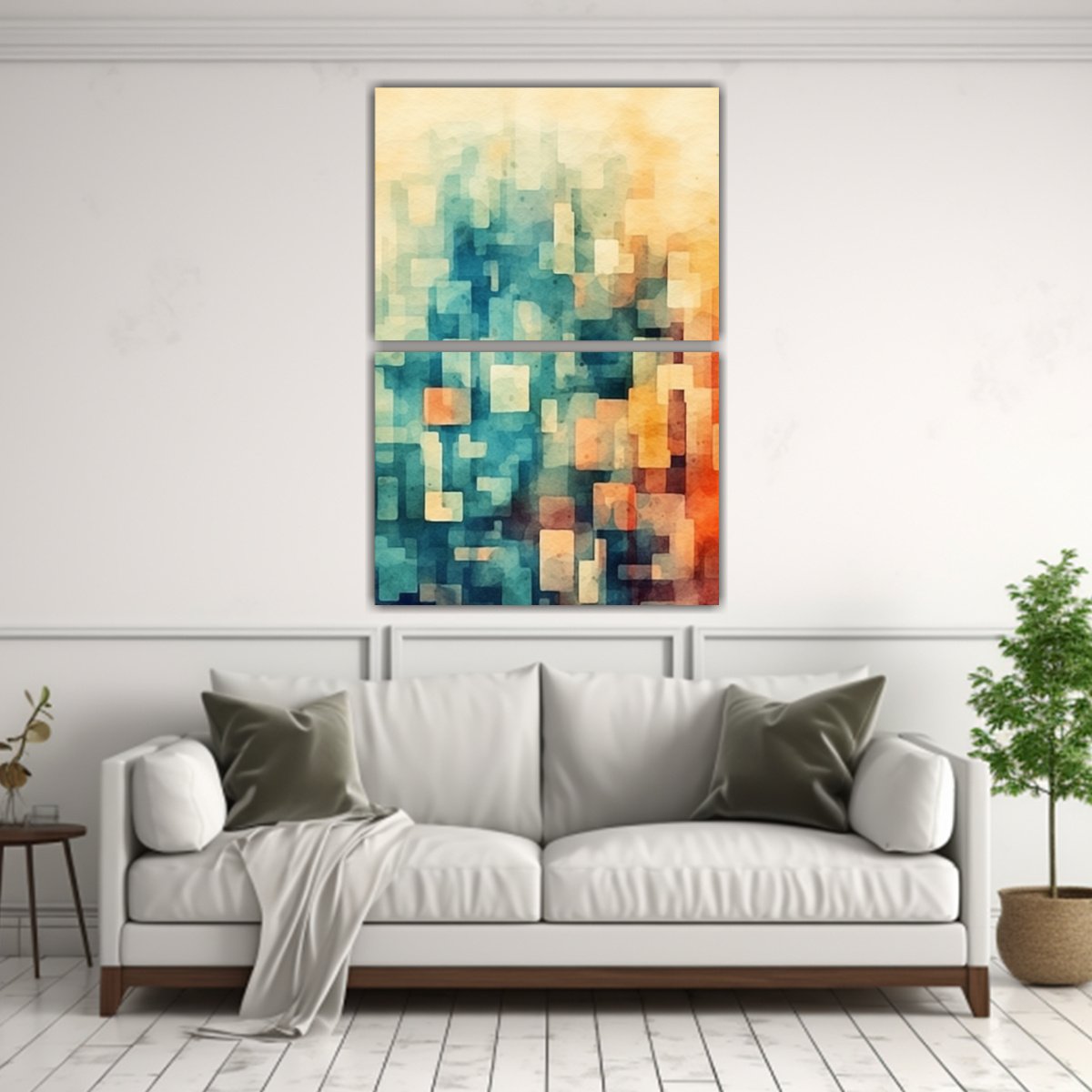 ARTE PARED EXPRESIÓN CALIDEZ ACUARELA VINTAGE 30X40 CM - 2