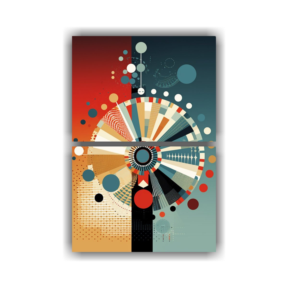 DÍPTICO DE INSPIRACIÓN ALEGRÍA EN LIENZO CON 60X80 CM - 1
