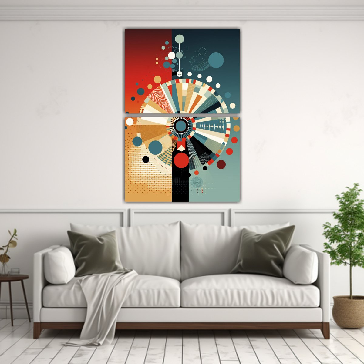 DÍPTICO DE INSPIRACIÓN ALEGRÍA EN LIENZO CON 60X80 CM - 2