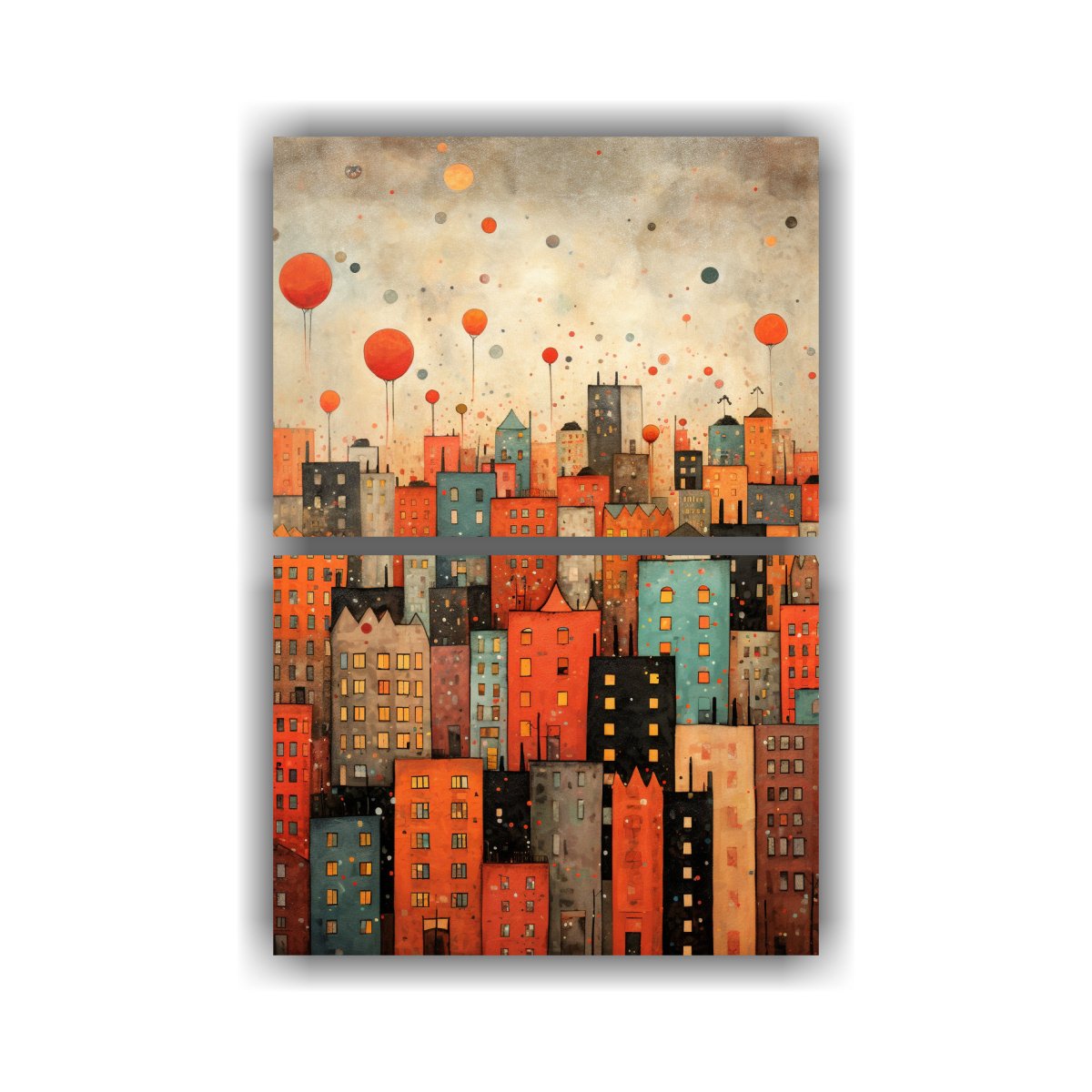 CUADRO PLANO INSPIRADOR DE LA CIUDAD CON DISEÑO 30X40 CM - 1