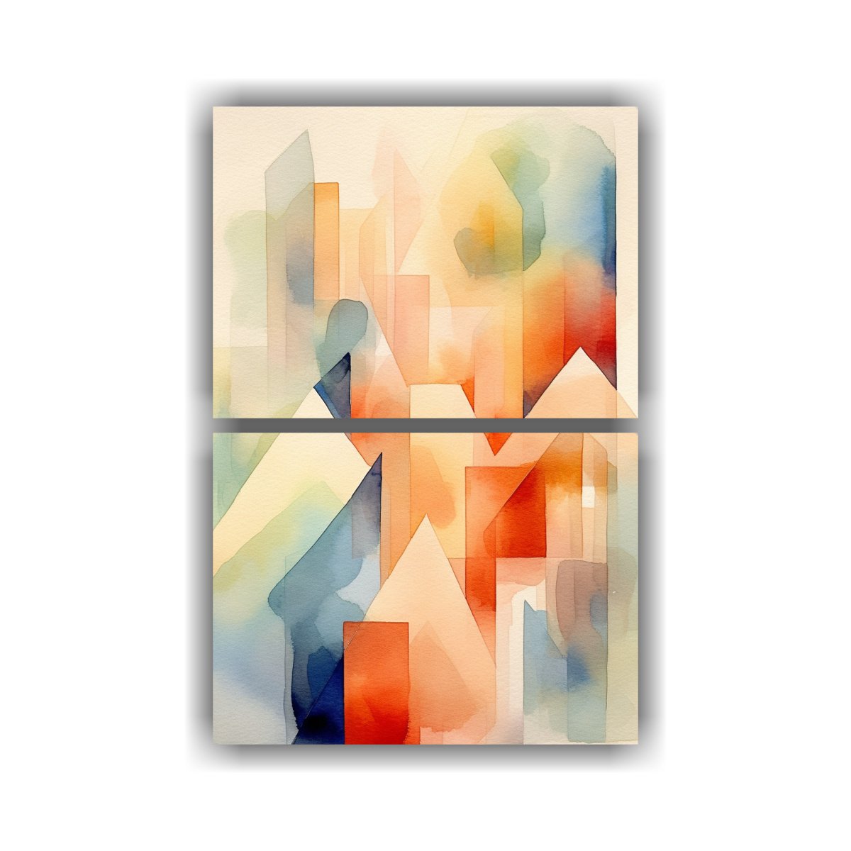 CUADROS ABSTRACTOS MODERNOS DE AGUA PINTURA 50X80 CM - 1