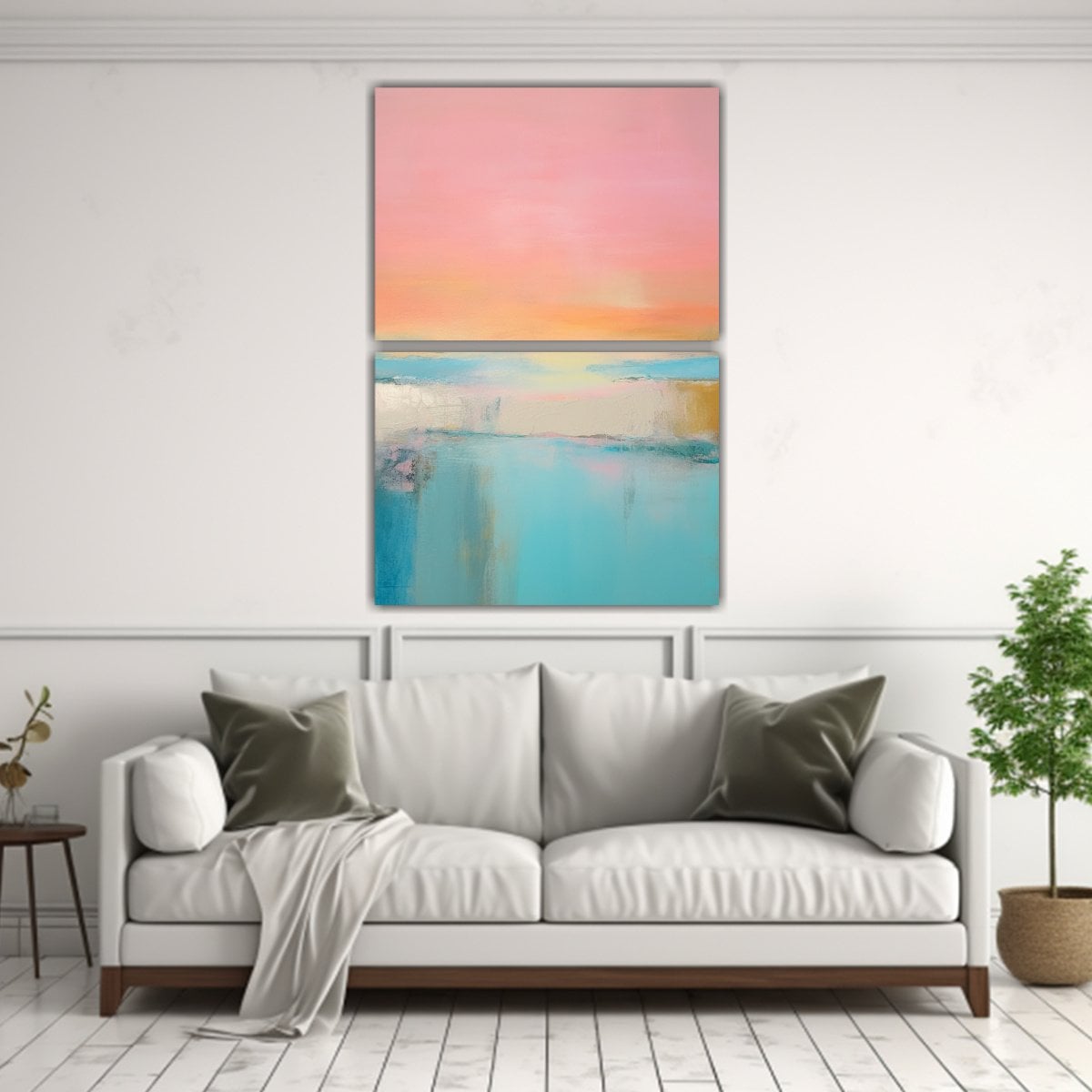 PINTURA ABSTRACTA MINIMALISTA ESTILO ROTH 80X120 CM - 2