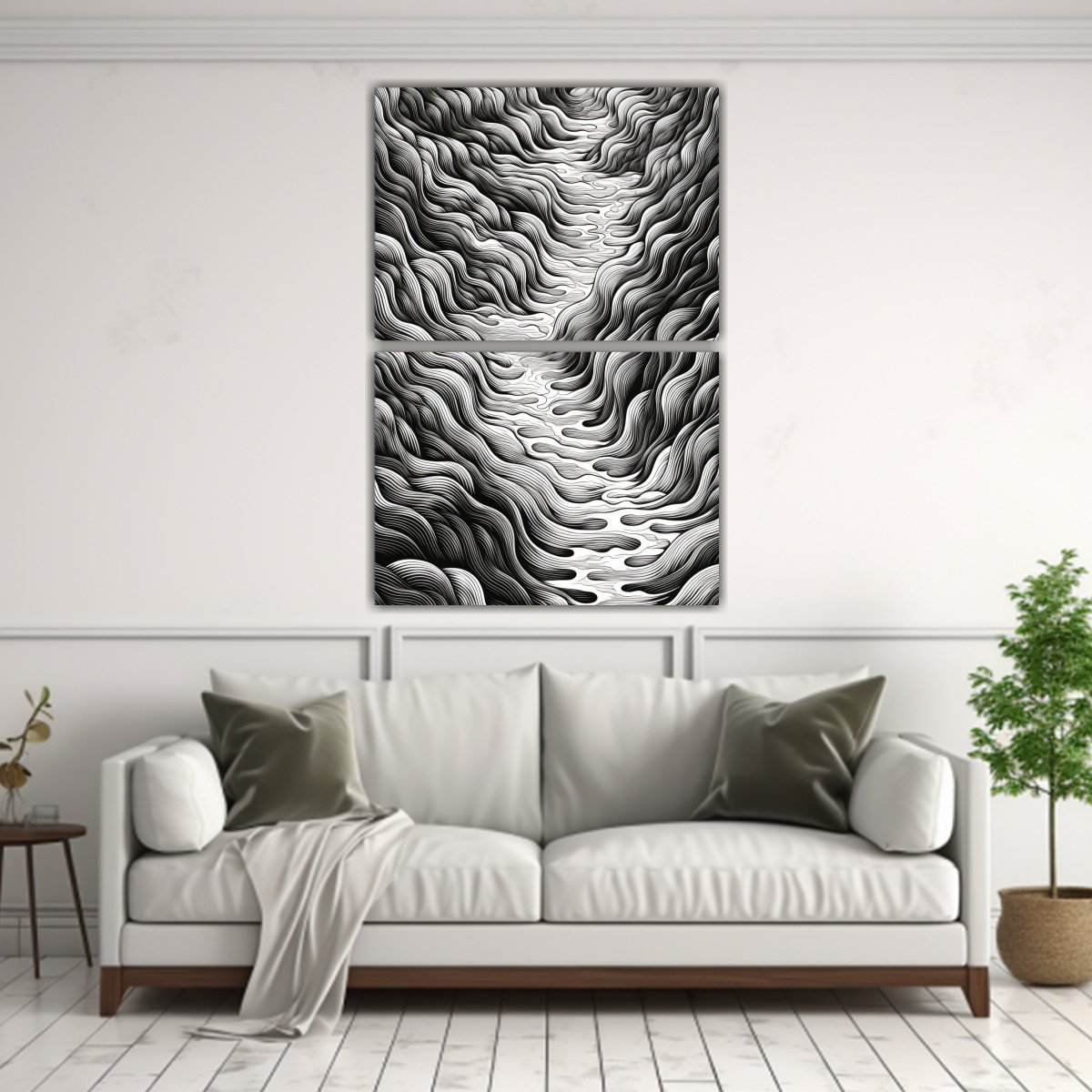 SET 2 TELAS EN BASTIDOR MOVIMIENTO CALIDEZ 45X60 CM - 2