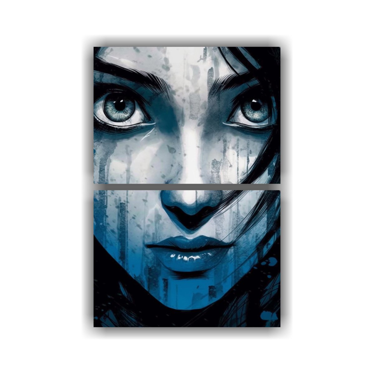 CUADRO MODERNO CALMA CON CLIPART DE PERIÓDICO Y 45X60 CM - 1