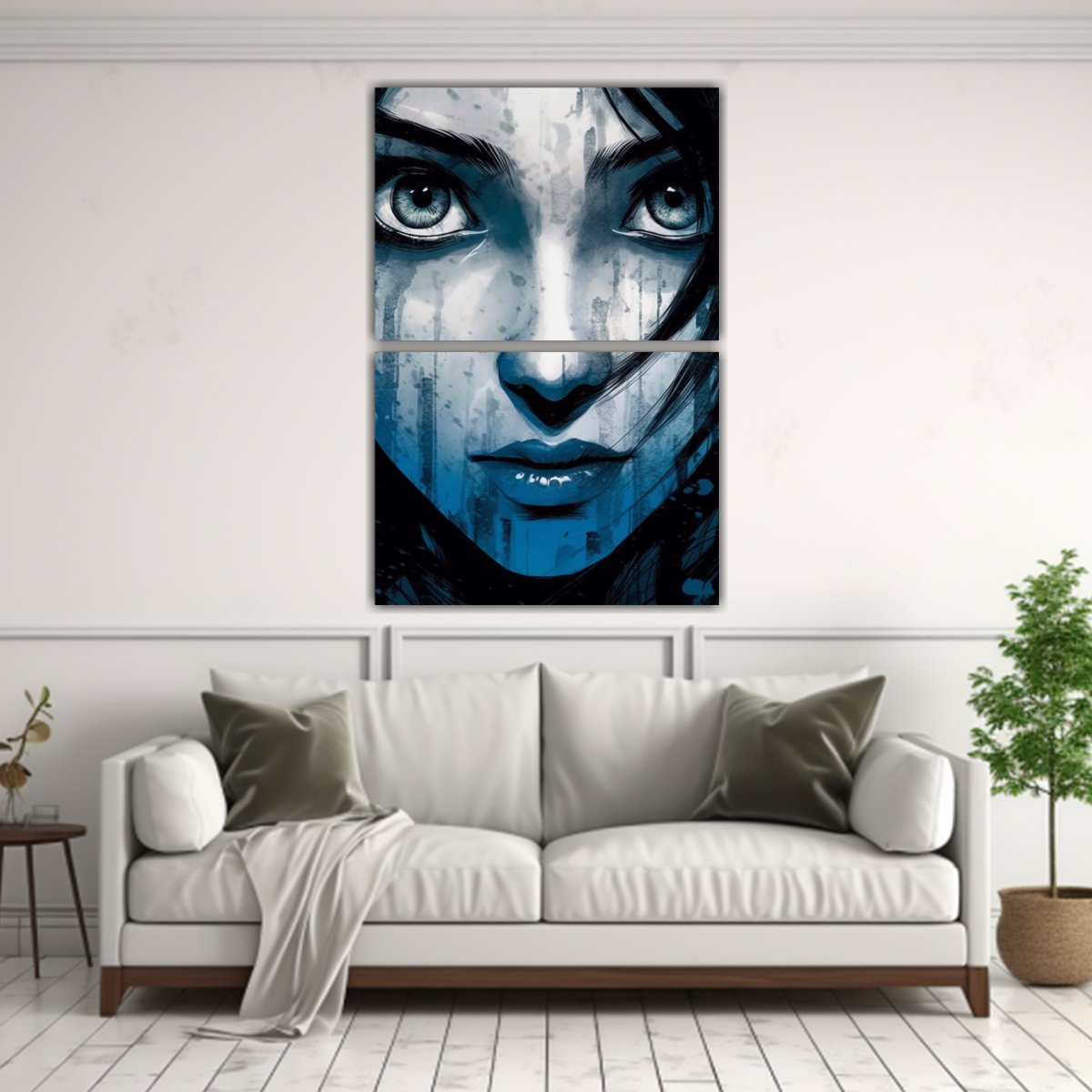 CUADRO MODERNO CALMA CON CLIPART DE PERIÓDICO Y 45X60 CM - 2