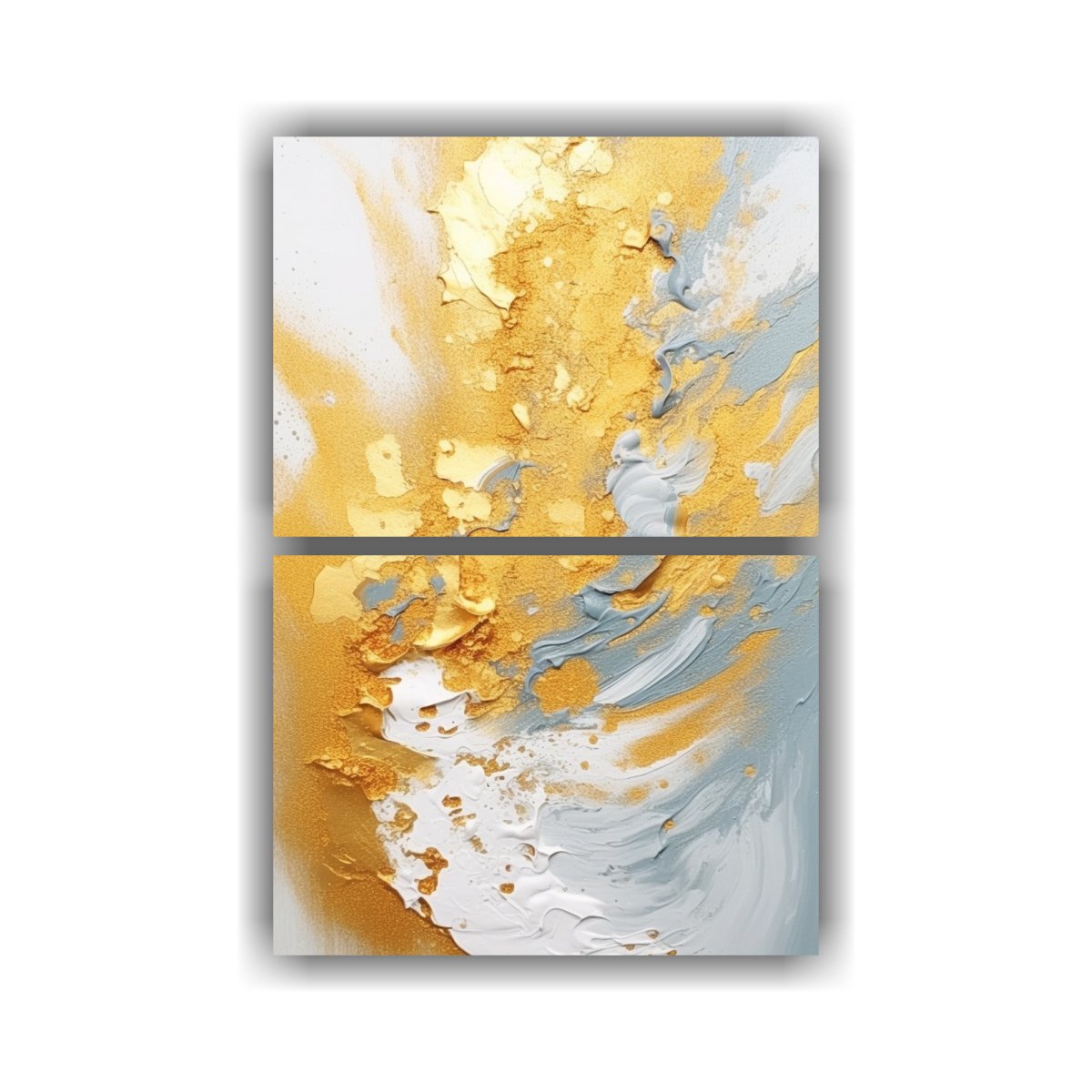 PINTURA DE ENSUEÑO ABSTRACTA EN BAÑO DE ORO 60X80 CM - 1