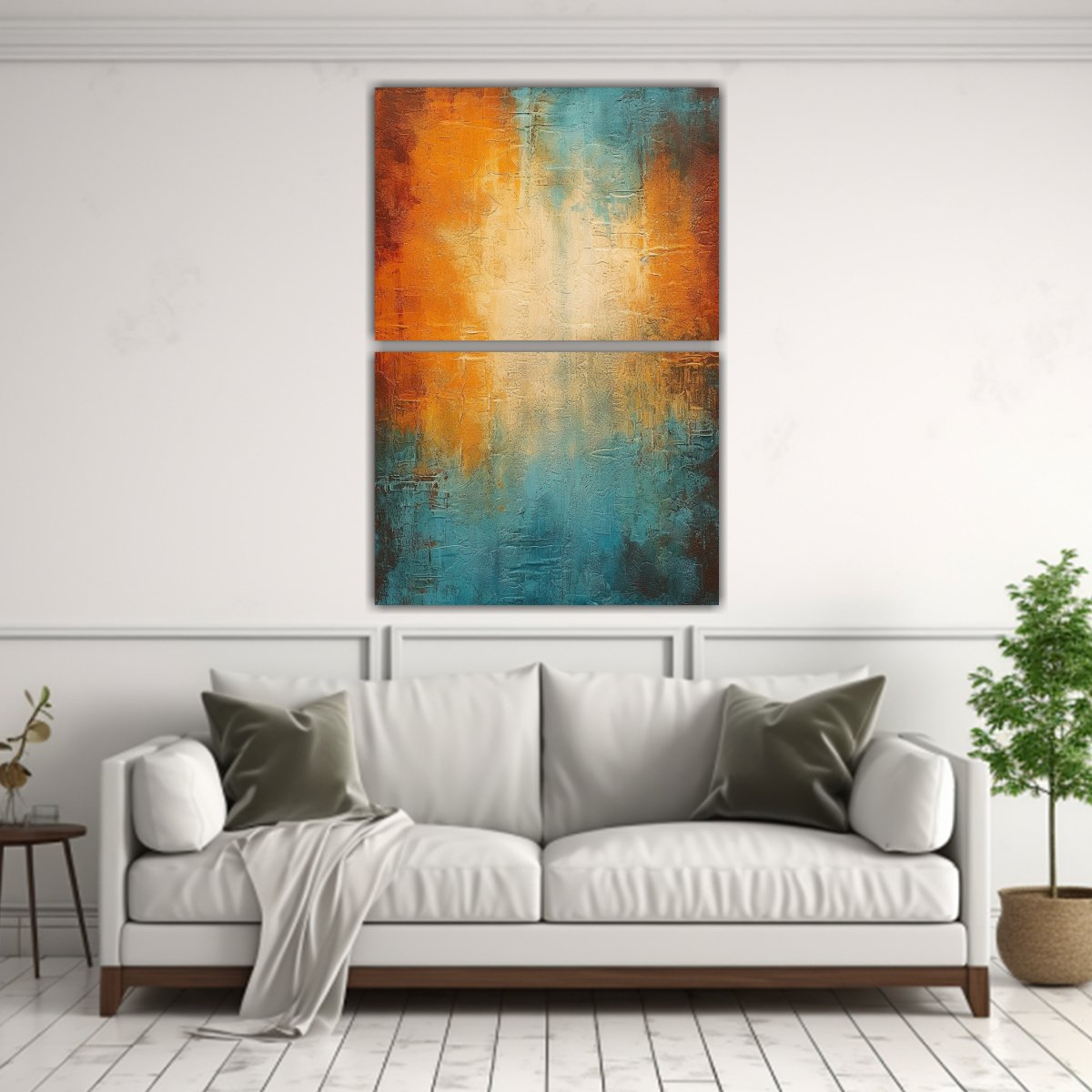 PINTURAS DECORATIVAS ABSTRACTAS SET DE 2 TONOS 120X160 CM - 2