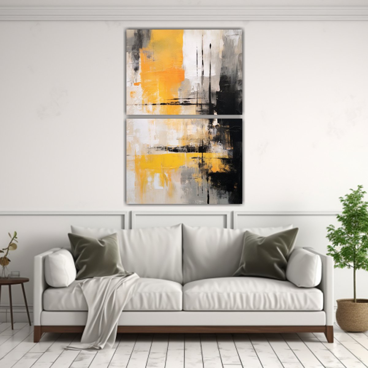 CUADRO DECORATIVO DE ESTÉTICA ABSTRACTA EN NEGRO 45X60 CM - 2