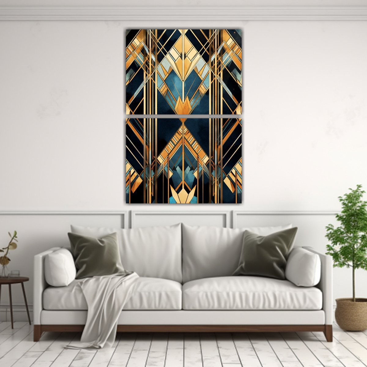 CUADRO ESPECTACULAR ABSTRACTO INSPIRADO EN EL ART 65X100 CM - 2