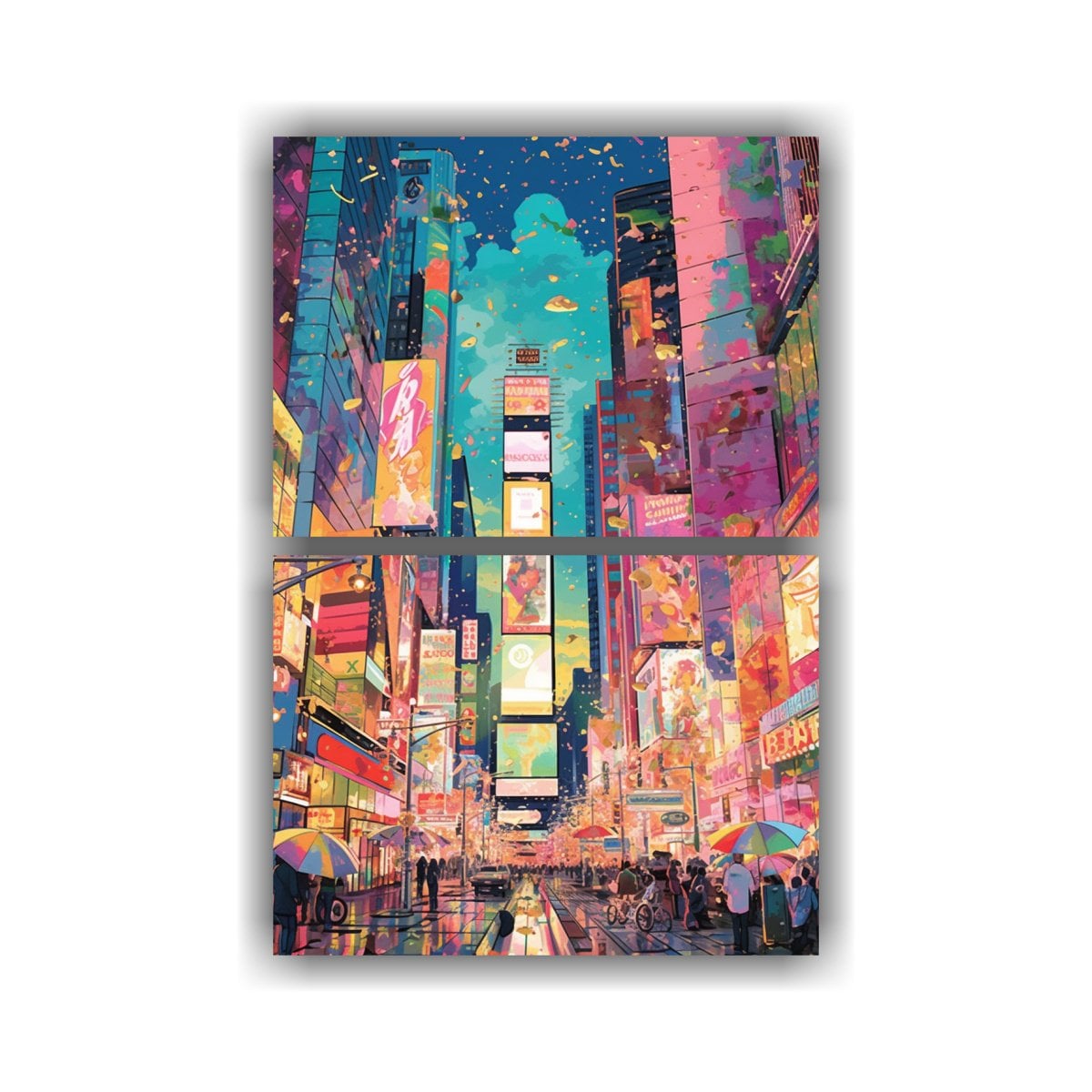 CUADROS COMPOSICIÓN TEXTURA TIMES SQUARE USA UN 75X100 CM - 1
