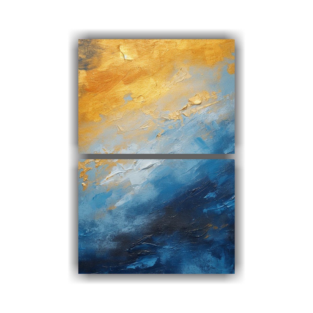PINTURAS ABSTRACTAS AL ÓLEO CON VIDRIO ACRÍLICO 30X40 CM - 1