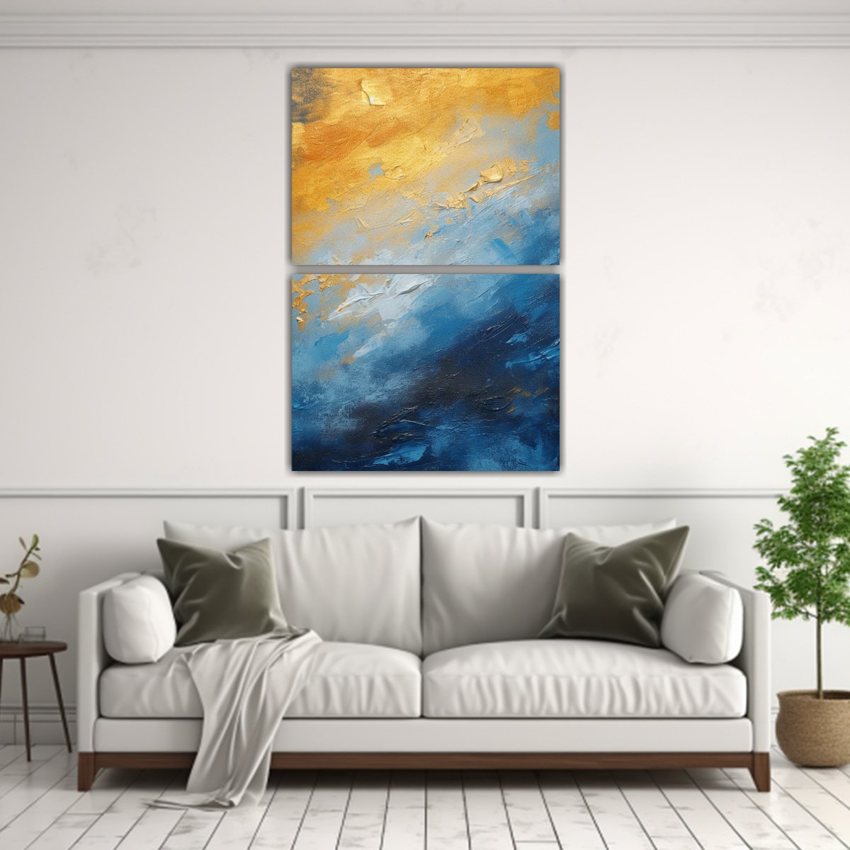 PINTURAS ABSTRACTAS AL ÓLEO CON VIDRIO ACRÍLICO 30X40 CM - 2