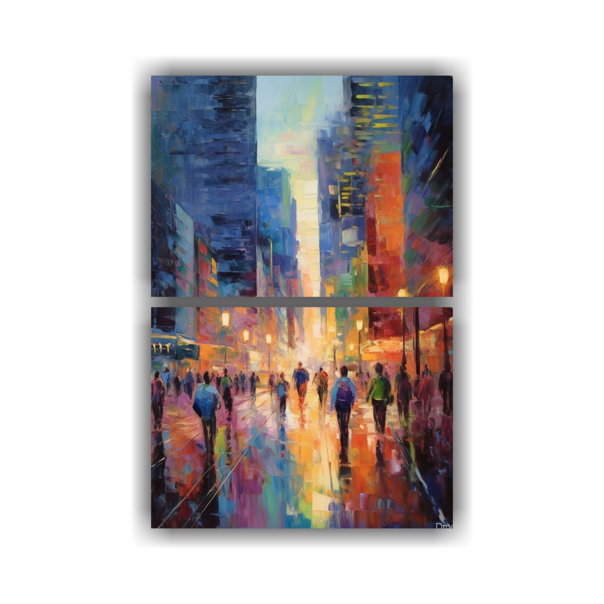 CUADRO CONCEPTUAL ARMONÍA CROMÁTICA: PINCELADAS 30X40 CM - 1