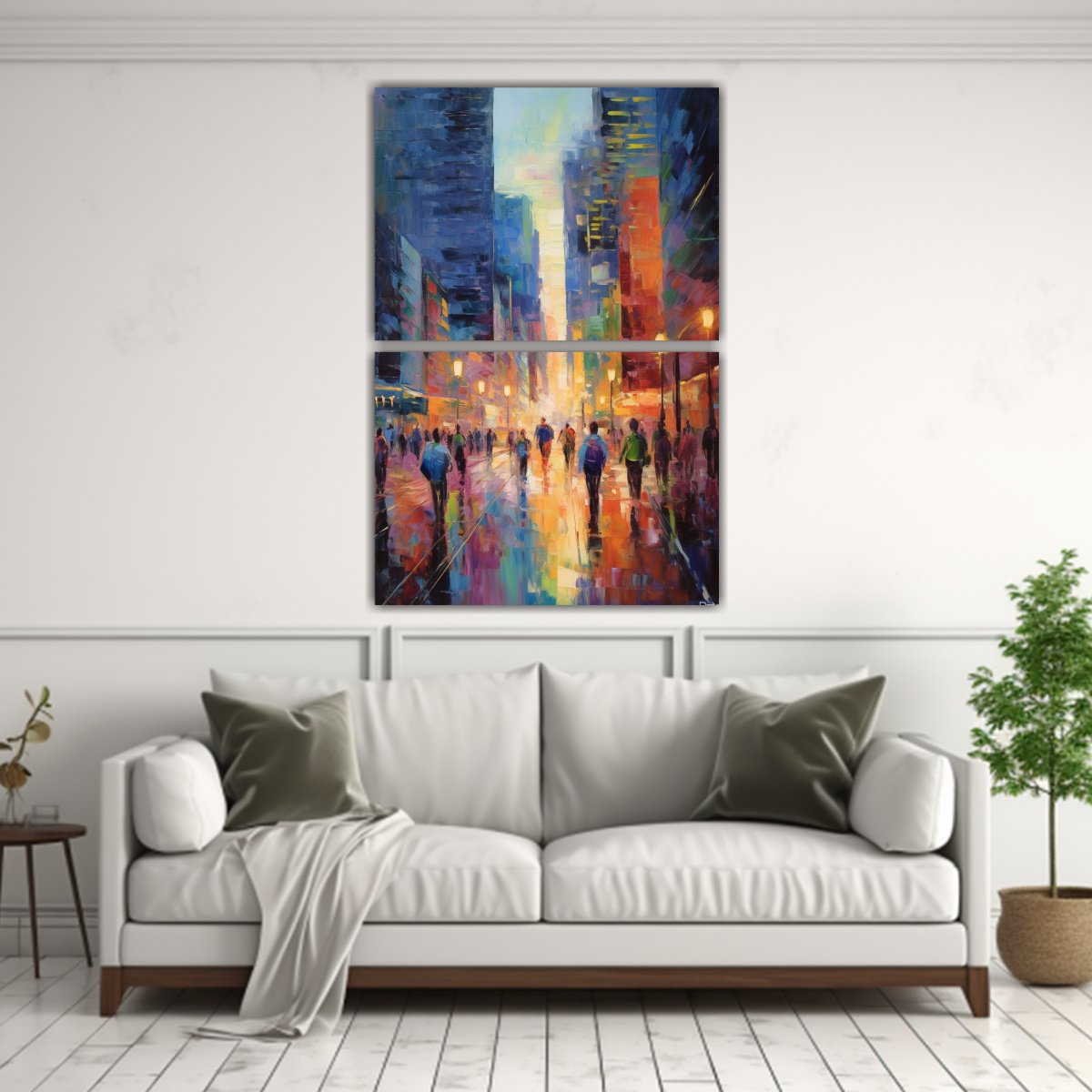 CUADRO CONCEPTUAL ARMONÍA CROMÁTICA: PINCELADAS 30X40 CM - 2