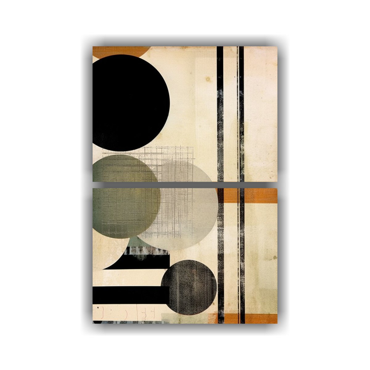 CUADRO DE DECORACIÓN DE LÍNEAS FINAS EN BLANCO 50X80 CM - 1
