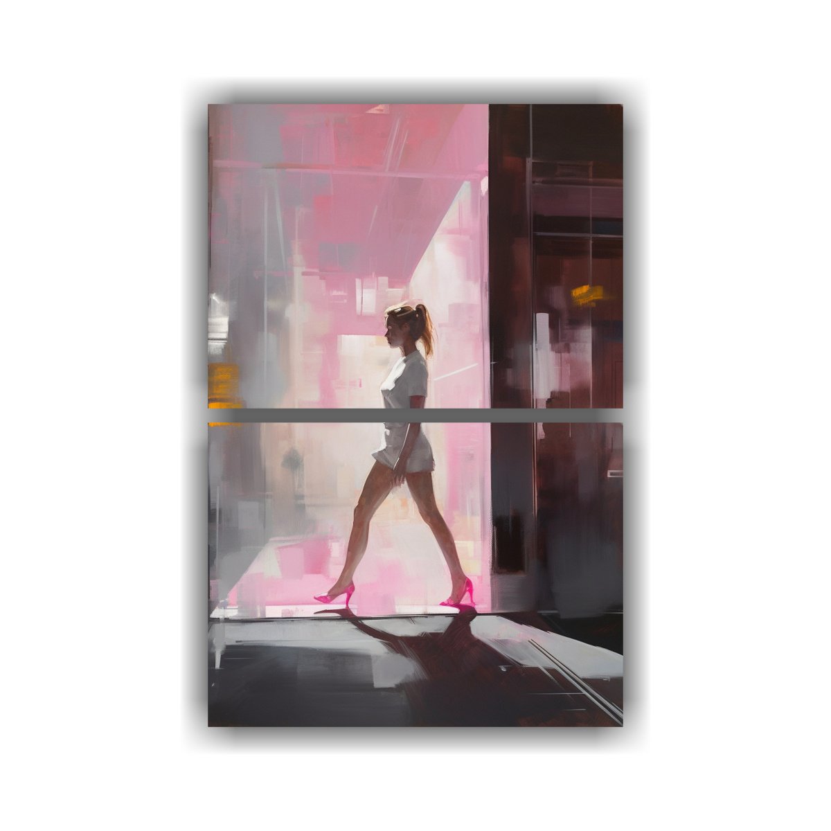 CUADROS TELA SUBLIMADA ESTRELLADOS CON MUJER 50X80 CM - 1