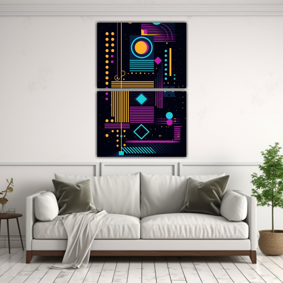 PINTURAS DECORATIVAS SET 2, ESTILO VINTAGE 45X60 CM - 2
