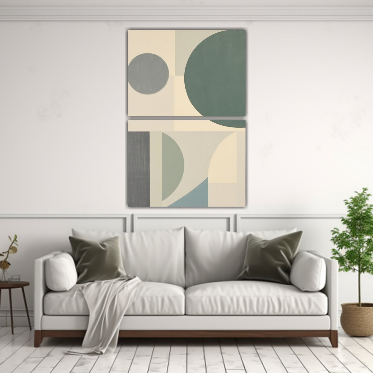 PINTURAS GEOMÉTRICAS ABSTRACTAS CON FORMAS 120X160 CM - 2