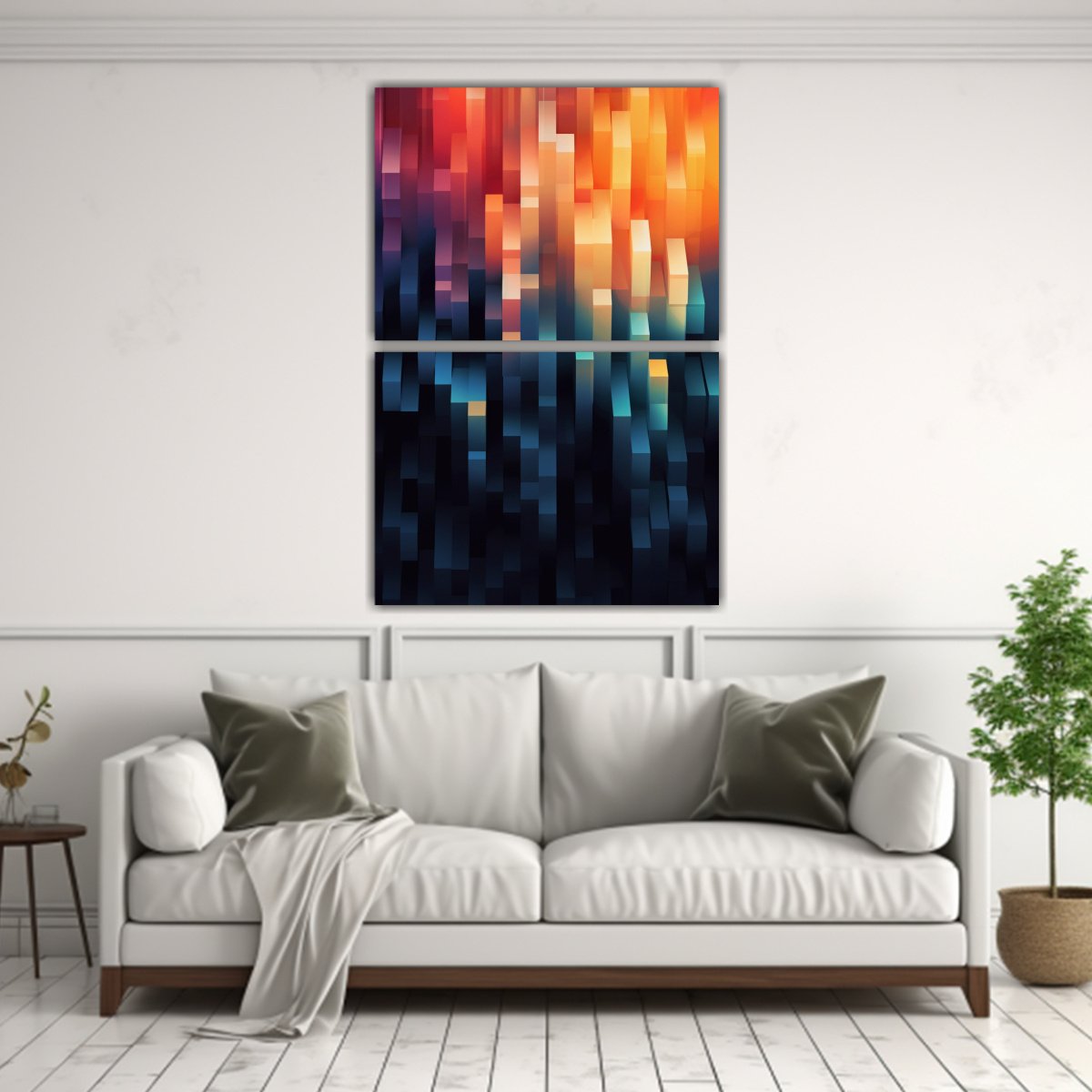 PINTURA ABSTRACTA INNOVADORA CON GRADIENTE 75X100 CM - 2