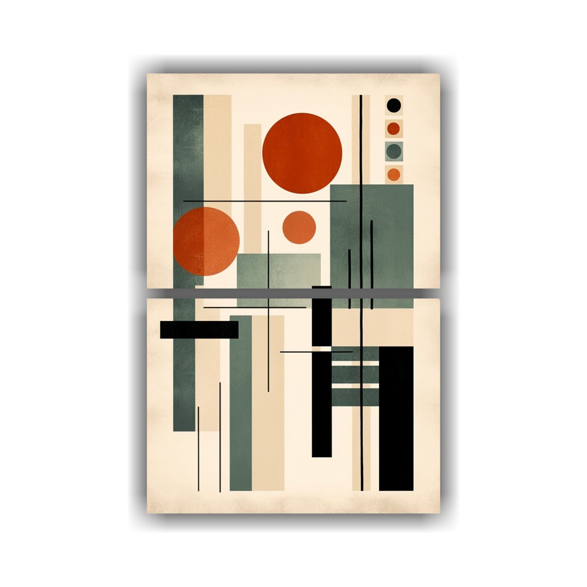 SET 2 COMPOSICIONES ABSTRACTAS ORIGINALES ESTILO 50X80 CM - 1