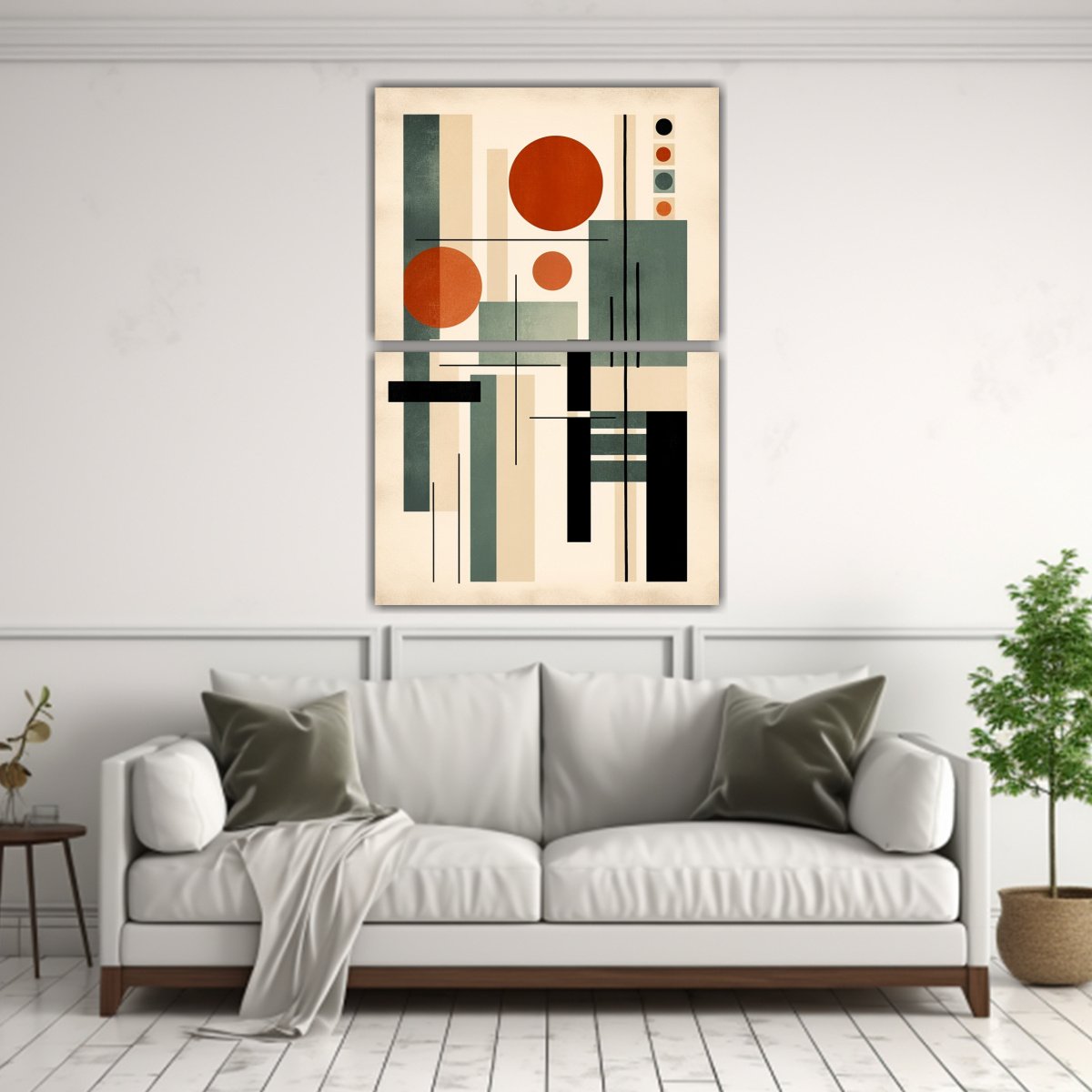 SET 2 COMPOSICIONES ABSTRACTAS ORIGINALES ESTILO 50X80 CM - 2