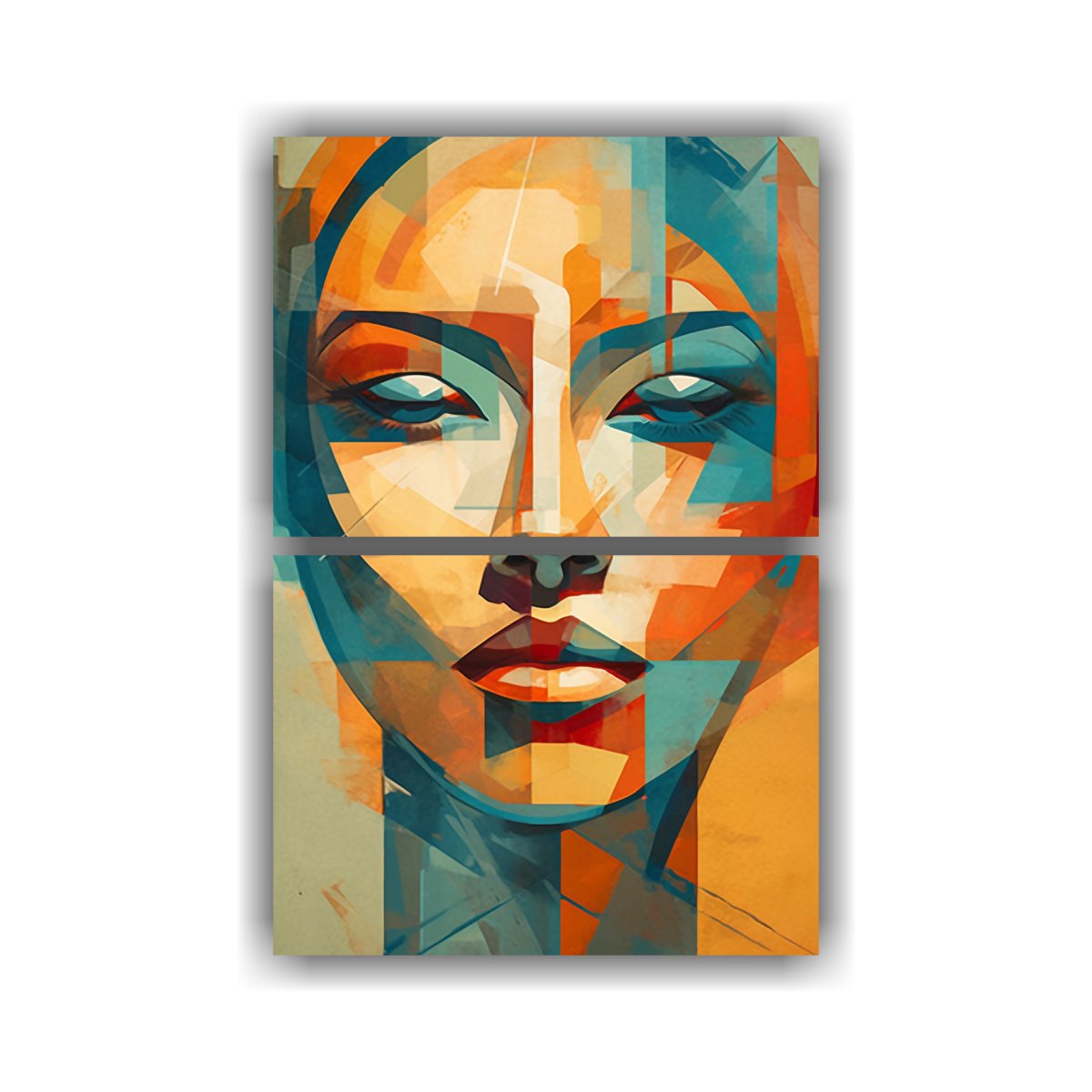 PINTURA DECORATIVA DIGITAL DE ROSTRO HUMANO CON 65X100 CM - 1