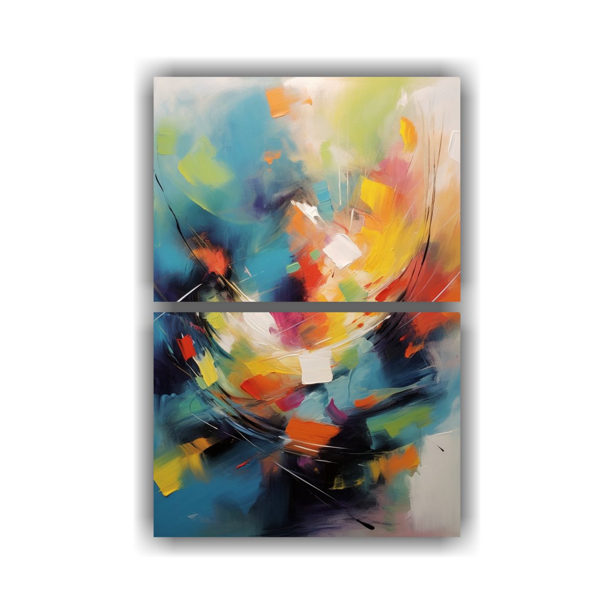 SET 2 TELAS BASTIDOR SUBLIMADA FULL COLOR PINTURA 75X100 CM - 1